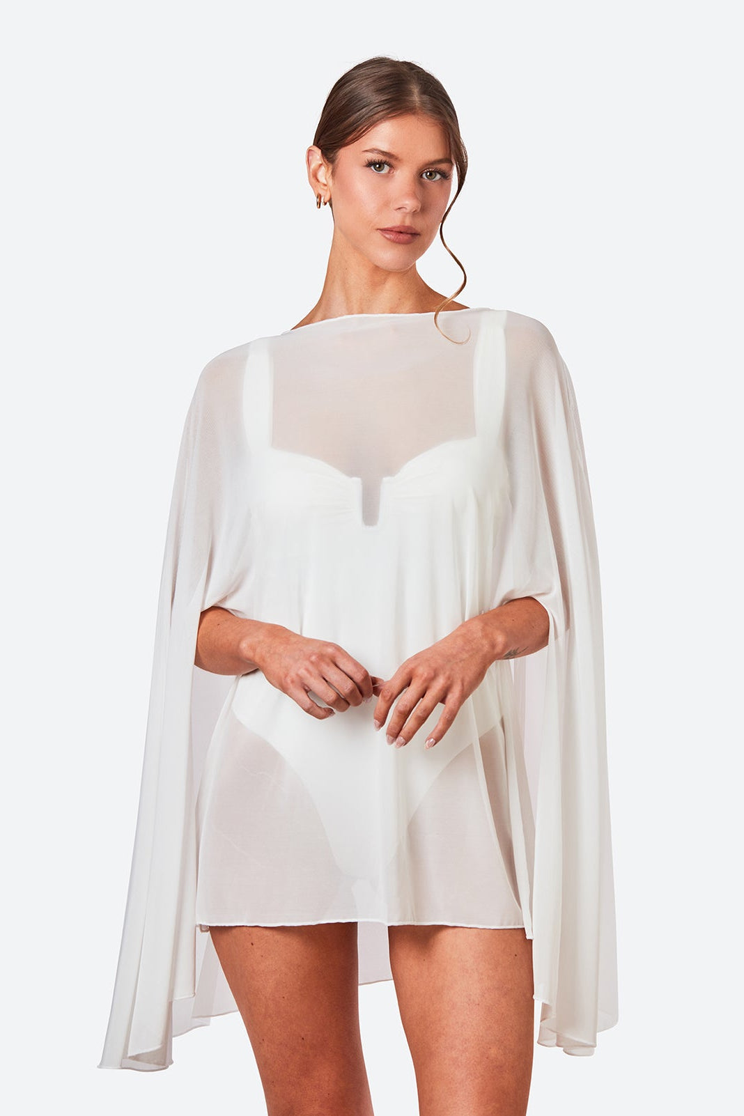THE PAIGE PONCHO - IVORY – DOLCE LEONE