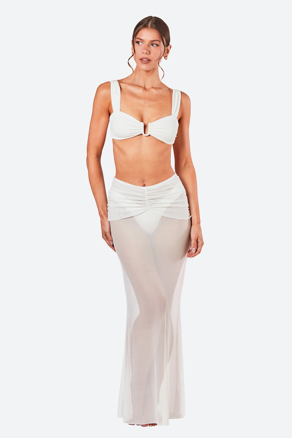 THE KYLIE SKIRT - IVORY XS