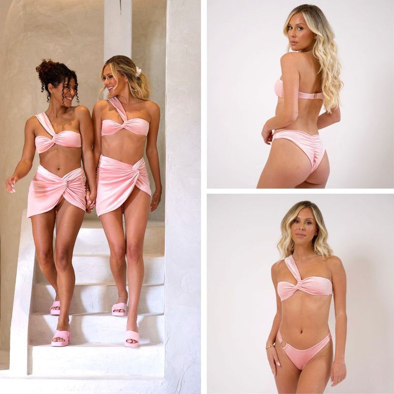 pink swimsuits